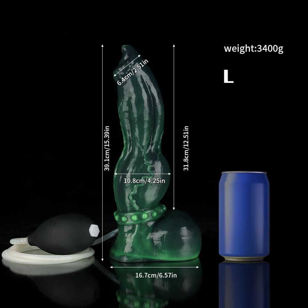 Venom-Green-Knot-Dildo-Silicone-Ejaculating-Fantasy-Dildo