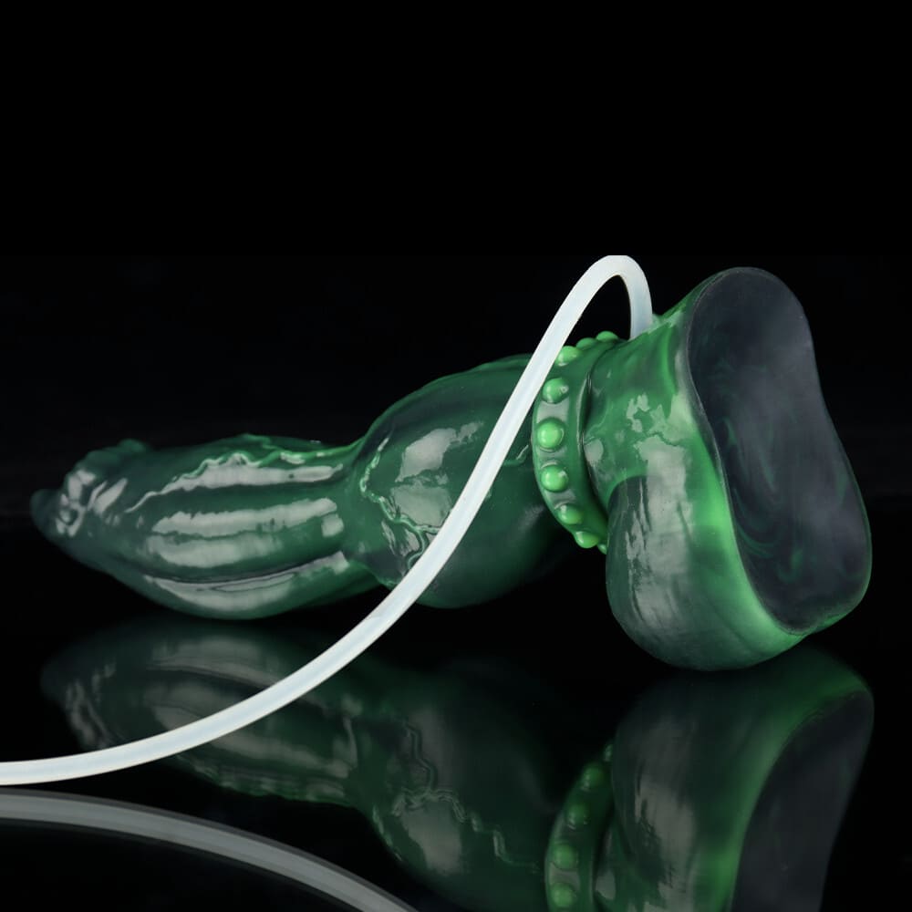 Venom-Green-Knot-Dildo-Silicone-Ejaculating-Fantasy-Dildo