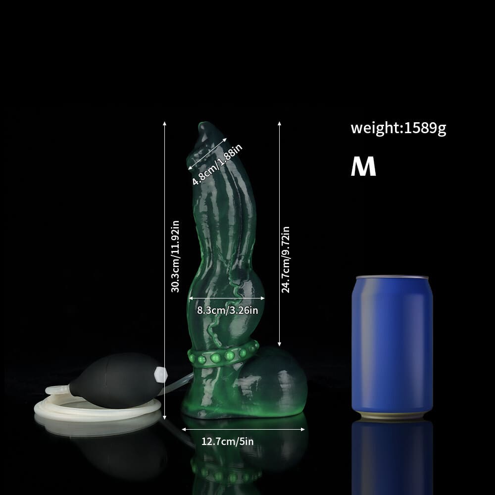 Venom-Green-Knot-Dildo-Silicone-Ejaculating-Fantasy-Dildo