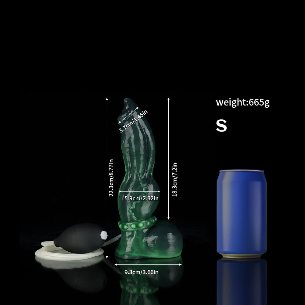 Venom-Green-Knot-Dildo-Silicone-Ejaculating-Fantasy-Dildo
