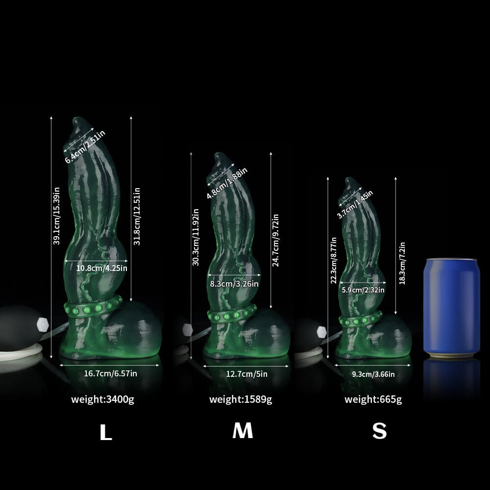 Venom-Green-Knot-Dildo-Silicone-Ejaculating-Fantasy-Dildo