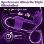Vexar-3-IN-1-Vibrating-Penis-Ring-Rose-Clitoral-Vibrator-with-Wireless-Remote