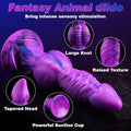 Purple Dragon Dildo – Platinum Silicone Dog Knot Monster Dildo | 9 Inch Knotted Fantasy