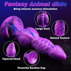 Purple Dragon Dildo – Platinum Silicone Dog Knot Monster Dildo | 9 Inch Knotted Fantasy