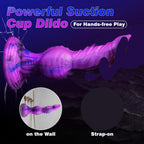 Purple Dragon Dildo – Platinum Silicone Dog Knot Monster Dildo | 9 Inch Knotted Fantasy