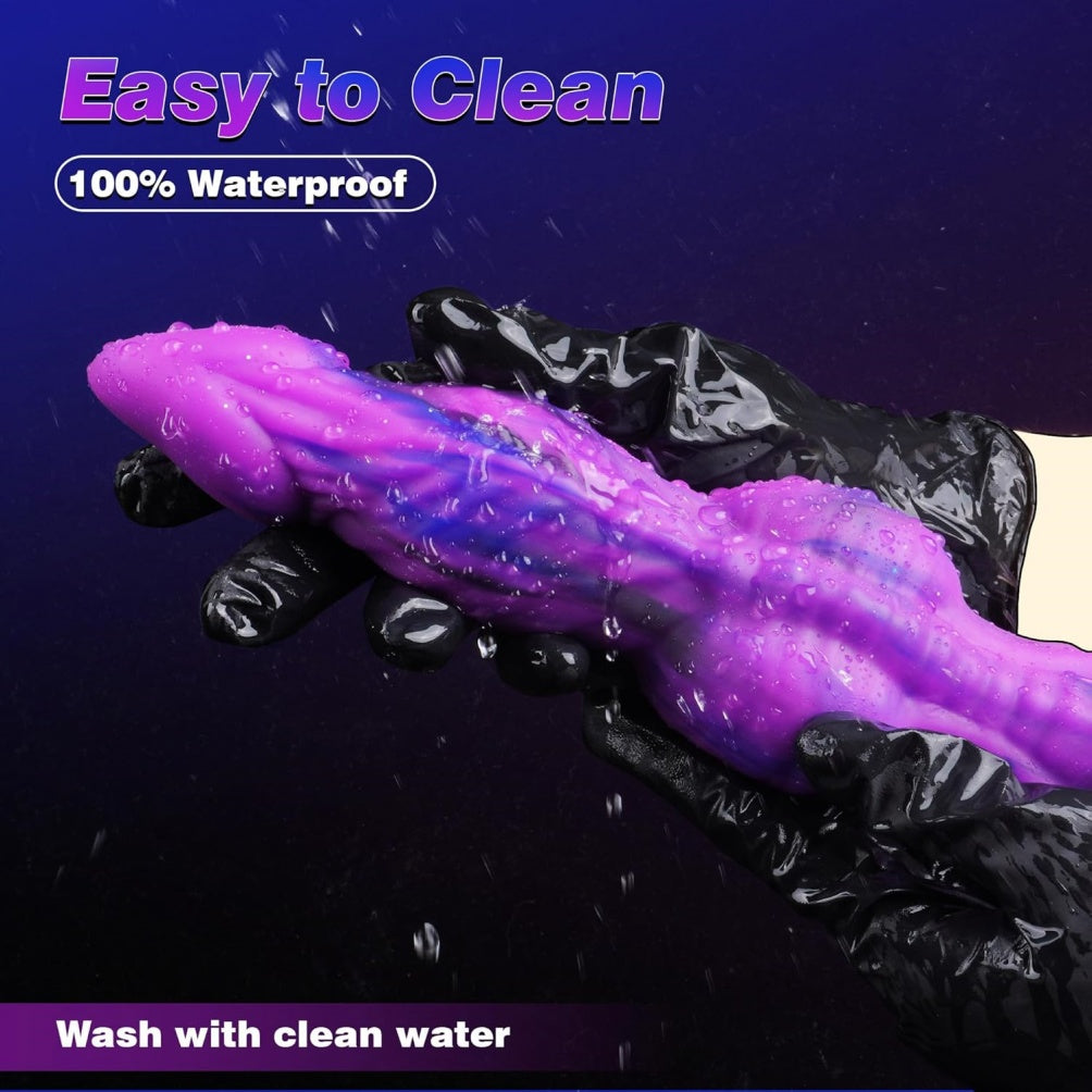 Purple Dragon Dildo – Platinum Silicone Dog Knot Monster Dildo | 9 Inch Knotted Fantasy
