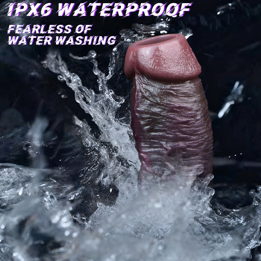 Realistic Semi-Enclosed Silicone Penis Sleeve - Enhancement, Stamina, and Ejaculation Control