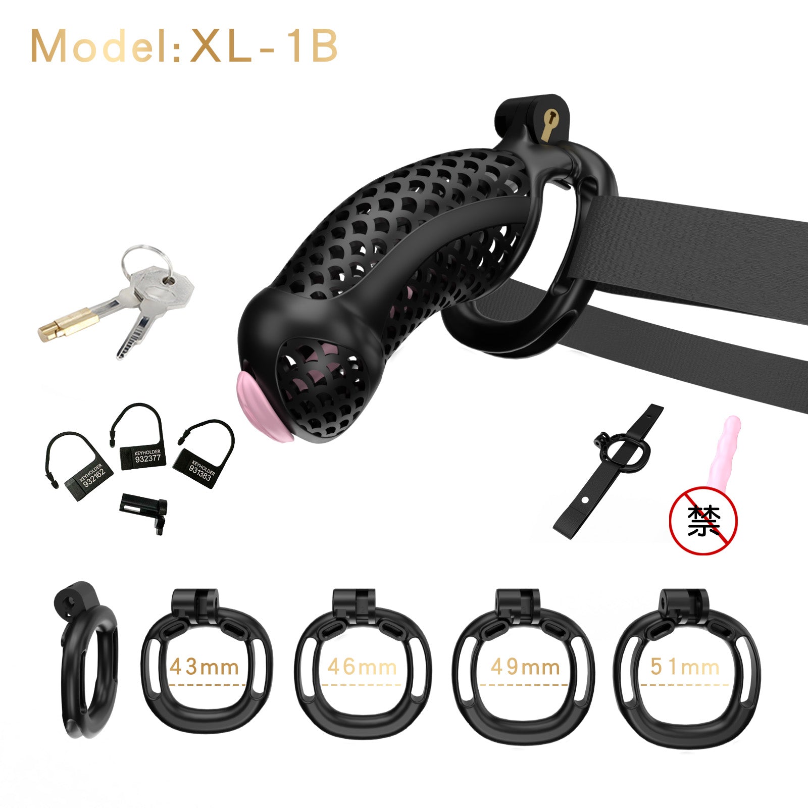 Oversized Chastity Device – Lightweight Resin with Ventilation & Strap