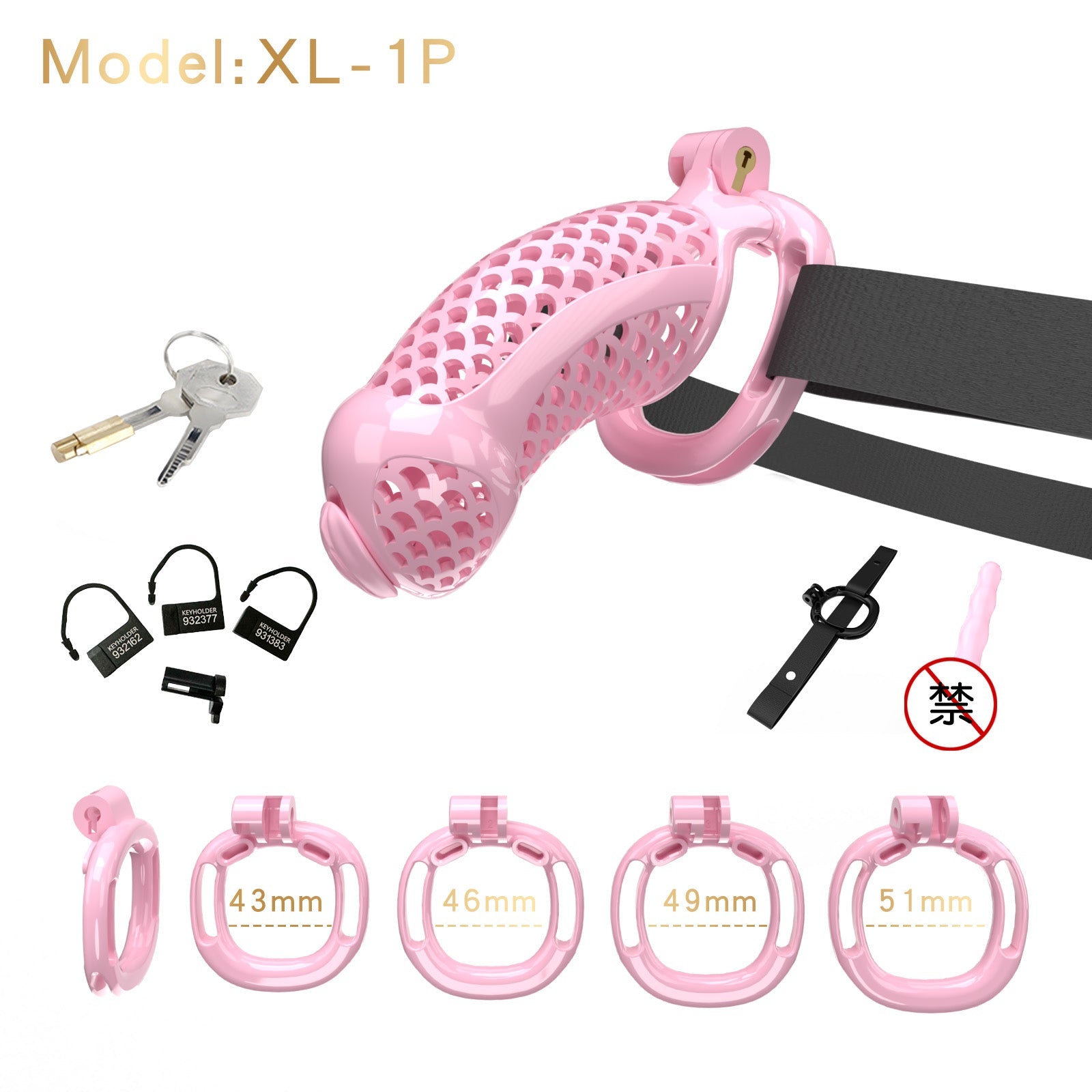 Oversized Chastity Device – Lightweight Resin with Ventilation & Strap