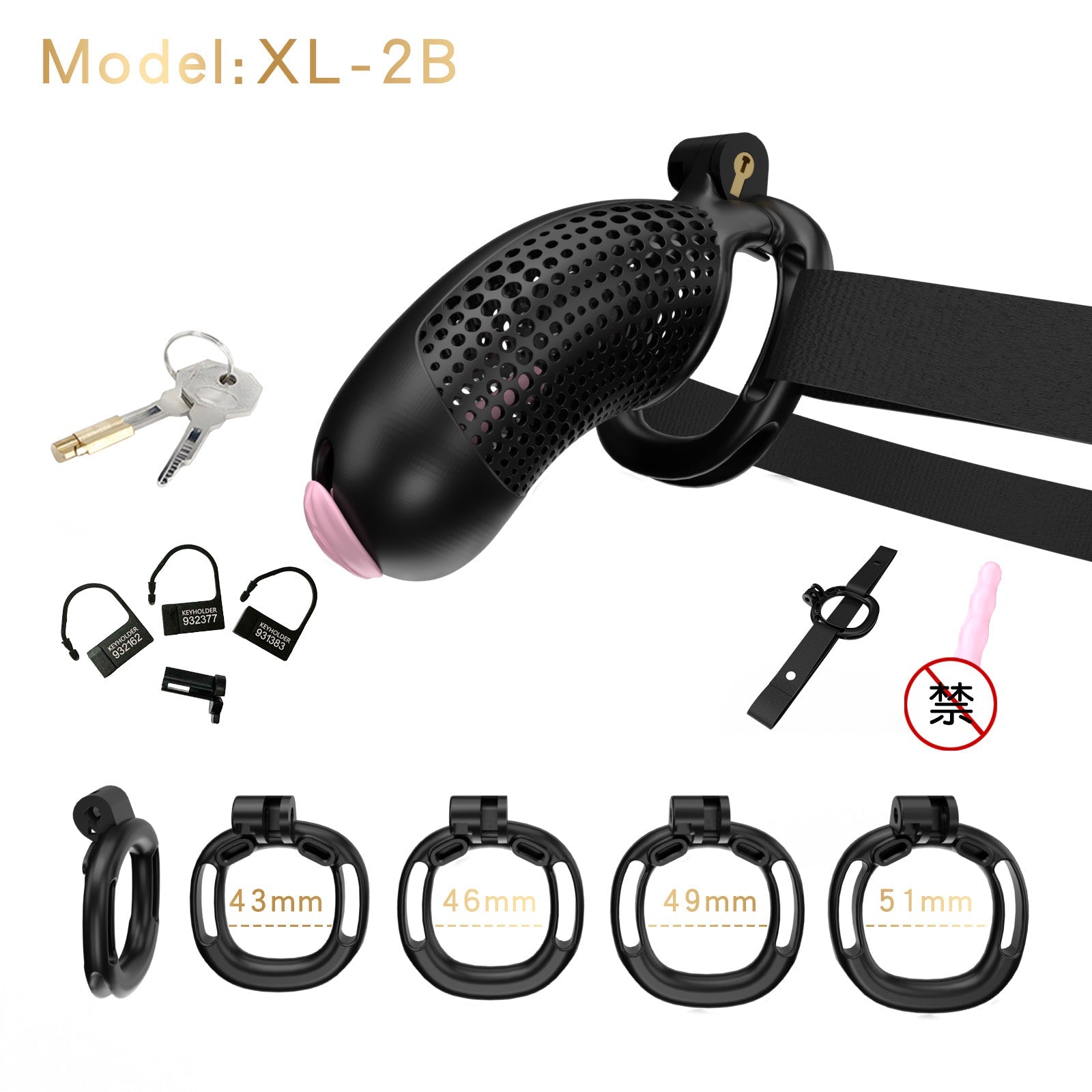 Oversized Chastity Device – Lightweight Resin with Ventilation & Strap