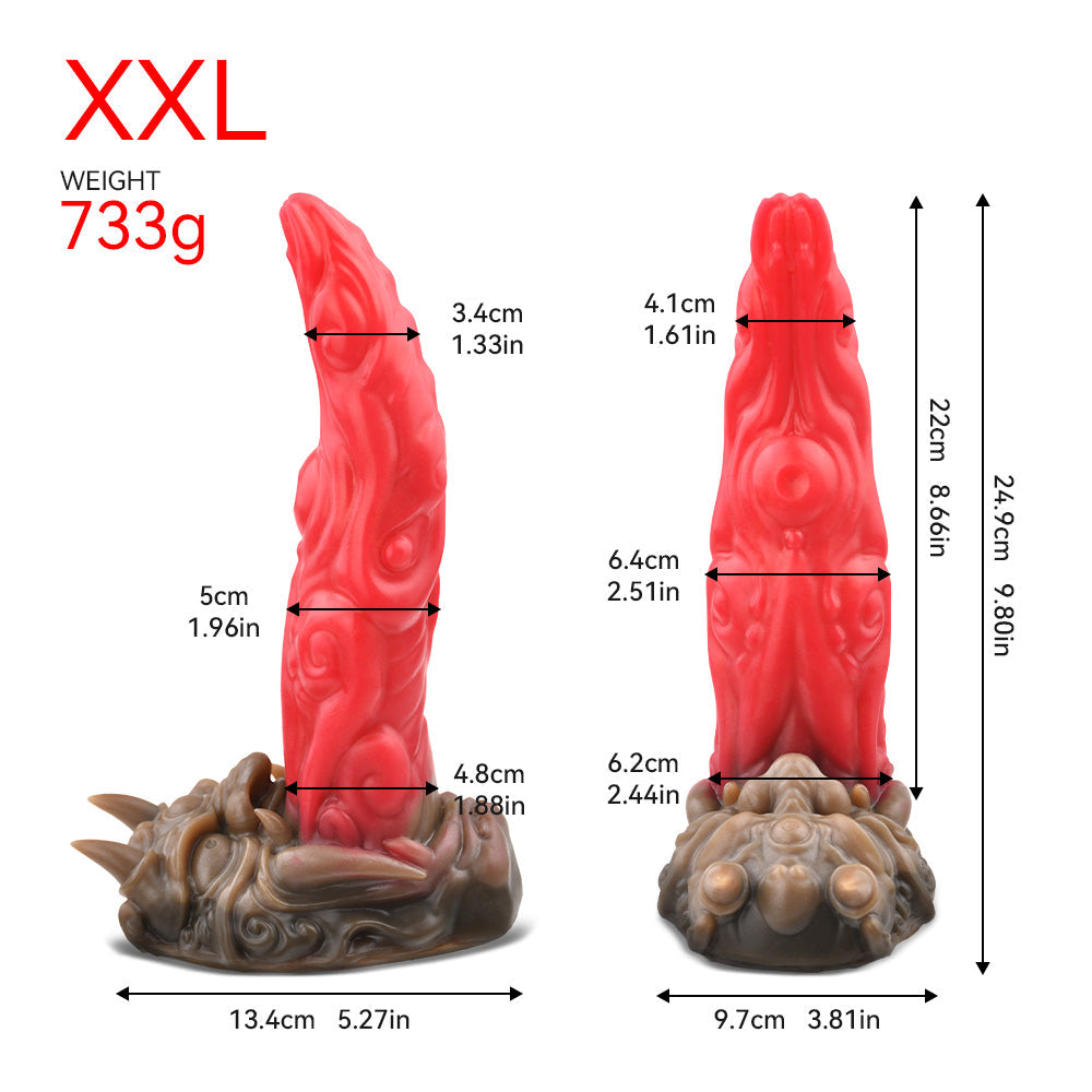 Dragon Dildo Suction Cup Butt Plug - Fantasy Silicone Vaginal Anal Masturbator