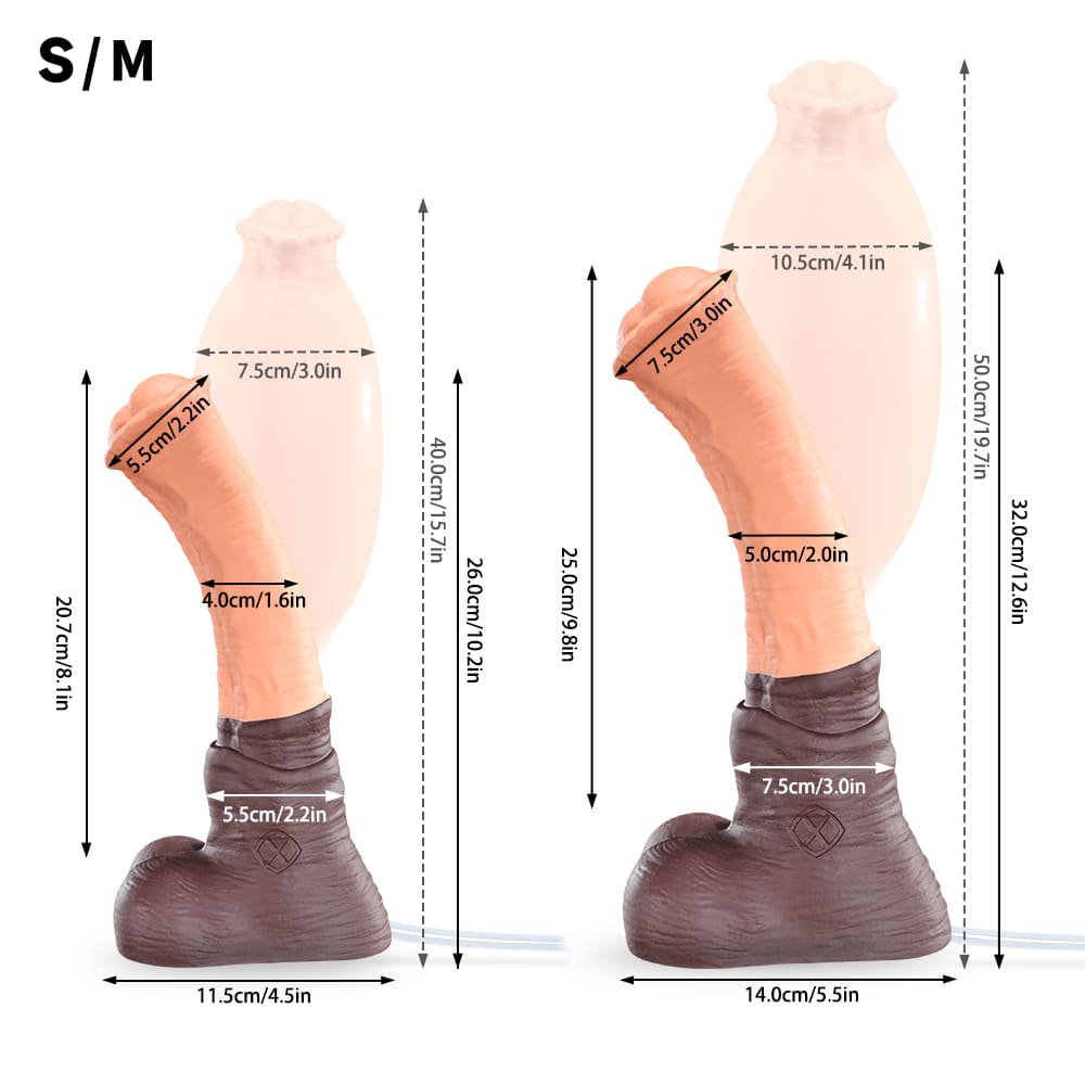 Xomiy Chironax - Inflatable Dildo - Long Centaur Dildo - 2 Sizes