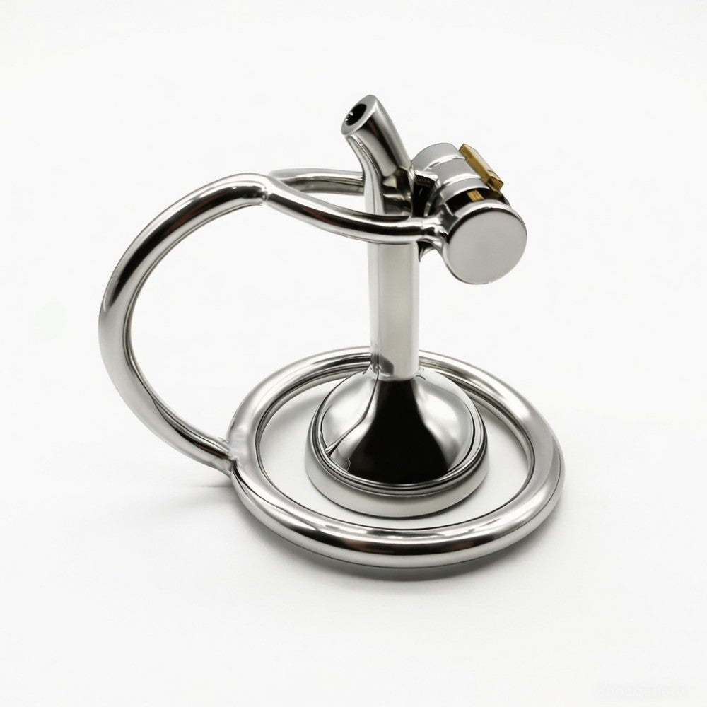 Stainless Steel Flip-Style Male Chastity Cage – Metal Birdcage with Lock | 40/45/50mm Rings
