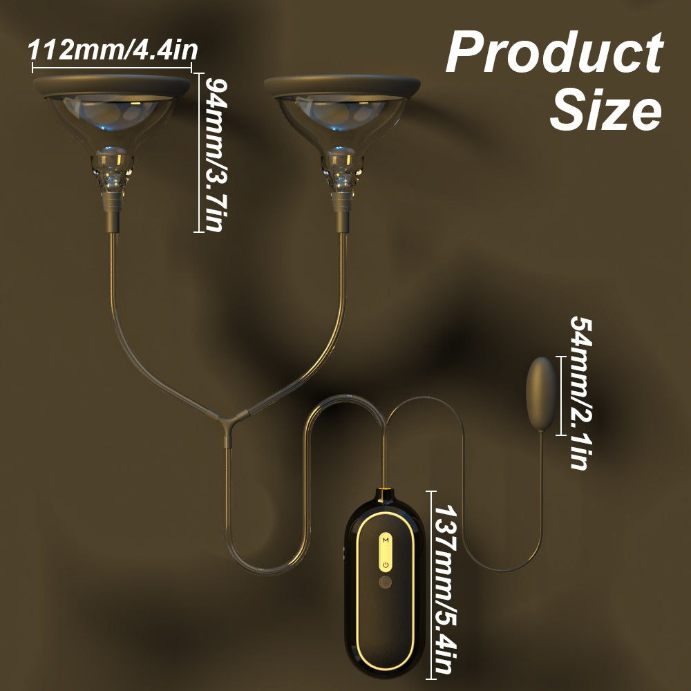 Vibrating Clit Sucker Nipple Pussy Pump - 2-in-1 Premium Silicone Women Masturbation Sex Toy