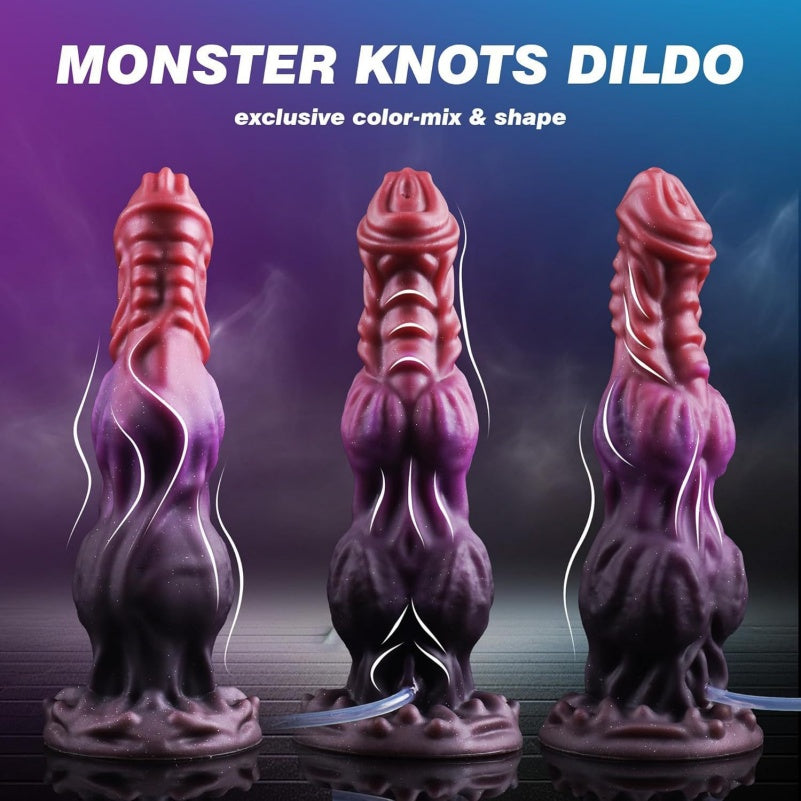 Squirting Fantasy Silicone Dragon Dildo – Vaginal Masturbation Tool with Swelling Texture and Fake Cum Injection
