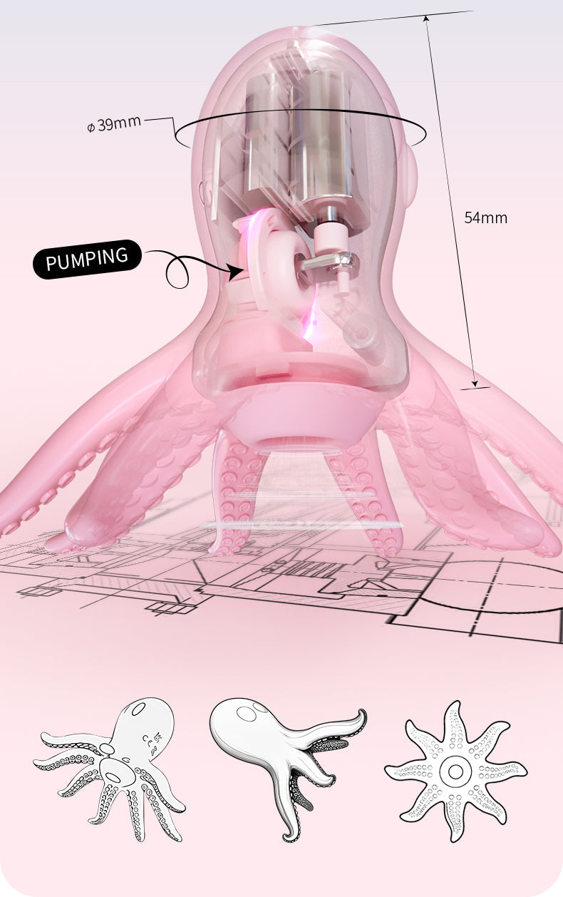 Pink Silicone Octopus Clit Sucking Massager – Cute & Discreet Oral Sex Simulator for Women
