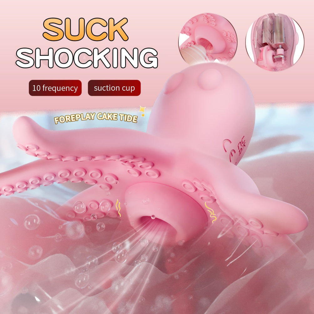 Pink Silicone Octopus Clit Sucking Massager – Cute & Discreet Oral Sex Simulator for Women