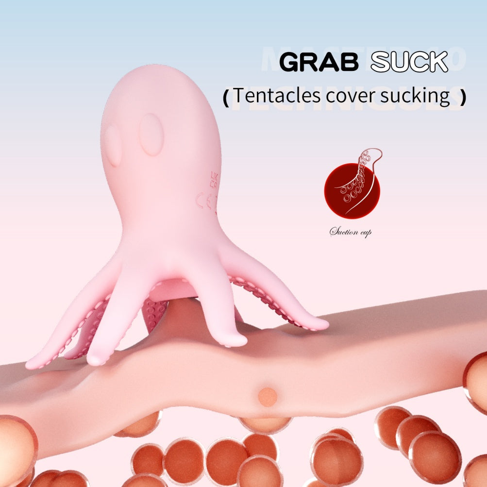 Pink Silicone Octopus Clit Sucking Massager – Cute & Discreet Oral Sex Simulator for Women