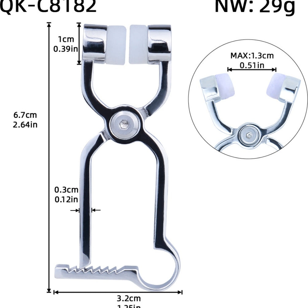 Stainless Steel Bettie Bondage Nipple Clamps - Spiked Arc Spring-Stimulating BDSM Tool for Women