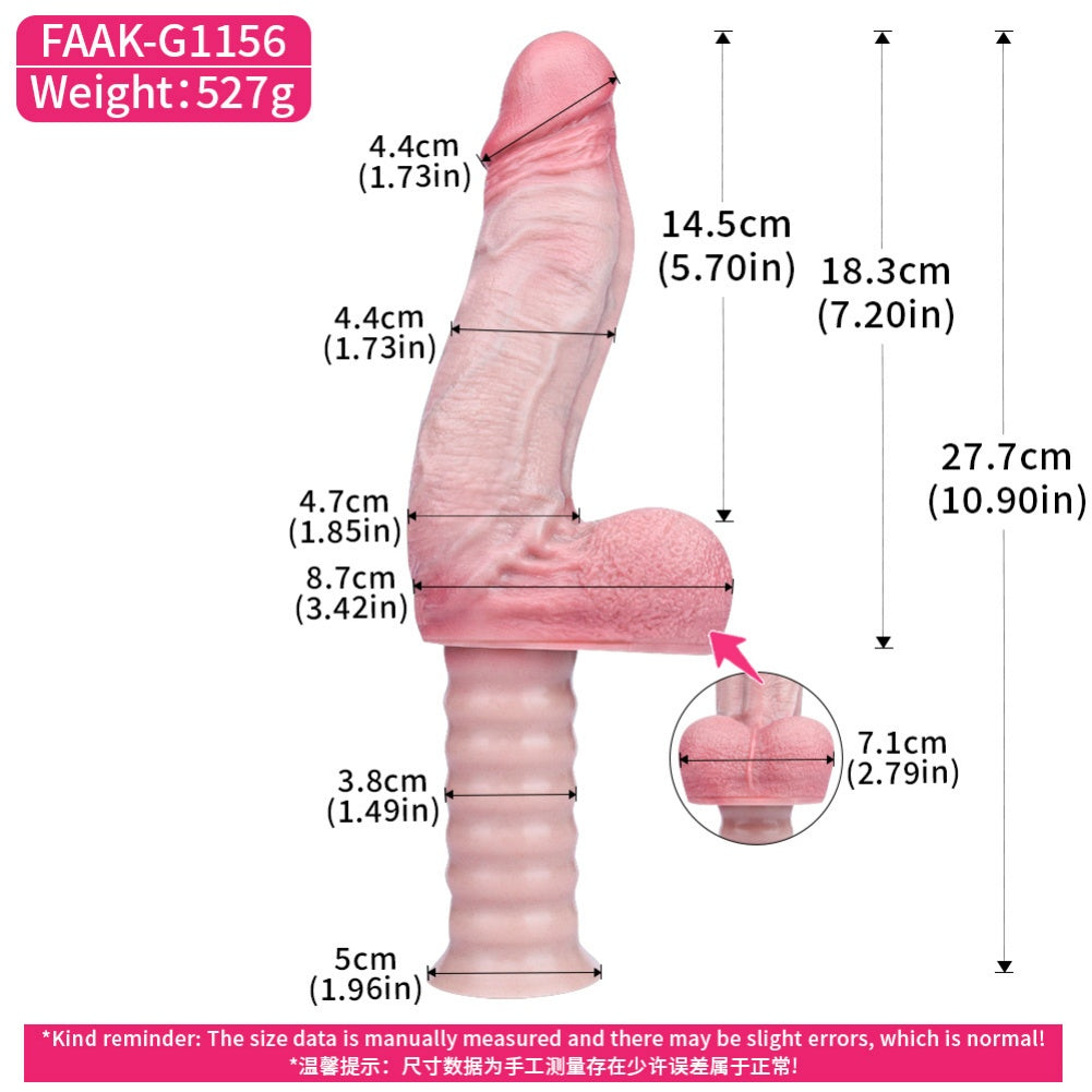Domlust 7-Inch Handheld Realistic Dildo – Dual-Layer Silicone | G-Spot & Anal Suction Cup