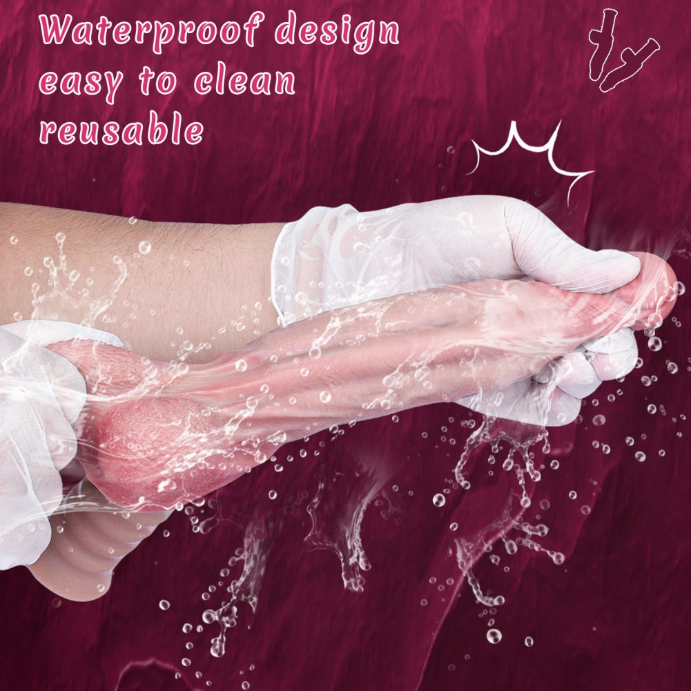 Domlust 7-Inch Handheld Realistic Dildo – Dual-Layer Silicone | G-Spot & Anal Suction Cup