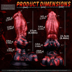 Domlust The Hound – Platinum Silicone Partial Knot Dog Dildo 9.25" Ribbed Shaft Fantasy Suction Cup Sex Toy