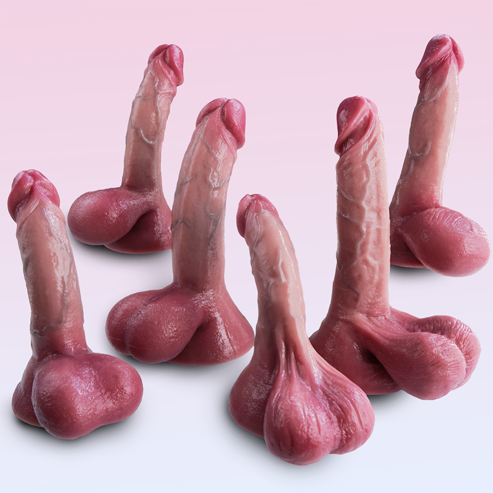Domlust Corpus — Life Size Dual Density Flesh Dildo with Big Testicles | 6 Shapes, Platinum Silicone