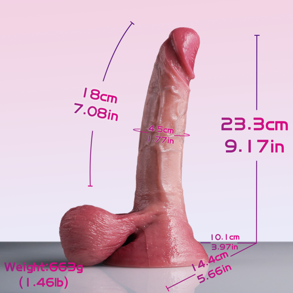 Domlust Corpus — Life Size Dual Density Flesh Dildo with Big Testicles | 6 Shapes, Platinum Silicone