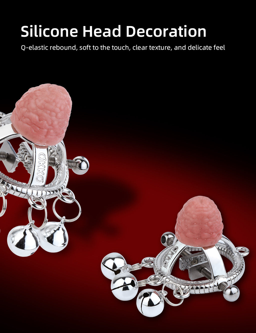 Premium Stainless Steel Nipple Clamps with Bells-Adjustable Screw Nipple Pinchers for Intense Stimulation