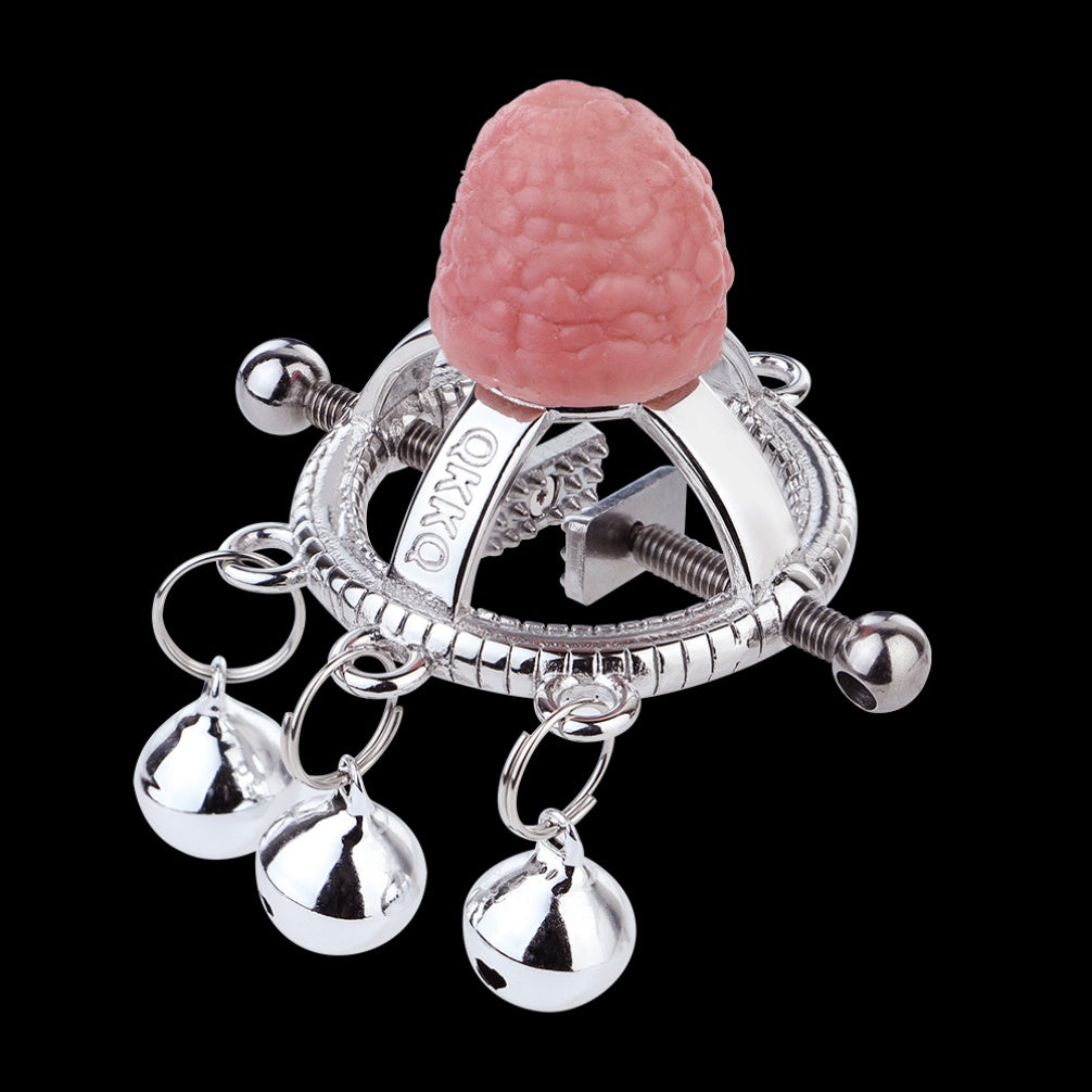 Premium Stainless Steel Nipple Clamps with Bells-Adjustable Screw Nipple Pinchers for Intense Stimulation