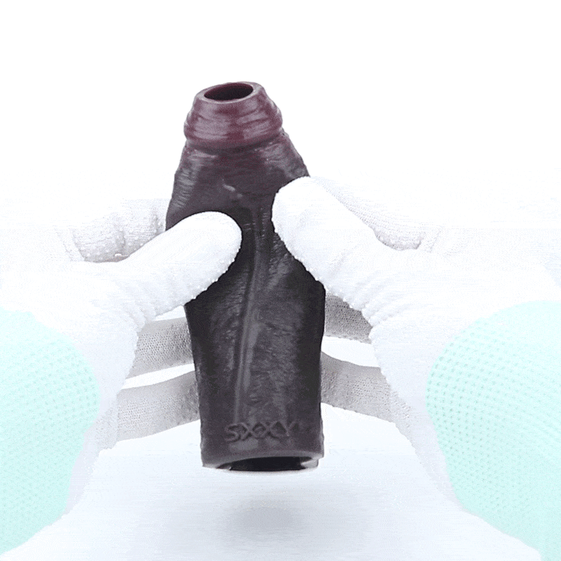 Realistic Black Silicone Penis Sleeve-Delay Erection & Girth Enhancer Premium Sex Toys for Men