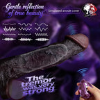 Midnight Rush BBC Silicone Penis Sleeve | Vibrating Cock Extender with G-Spot Remote | Couples Sex Toy