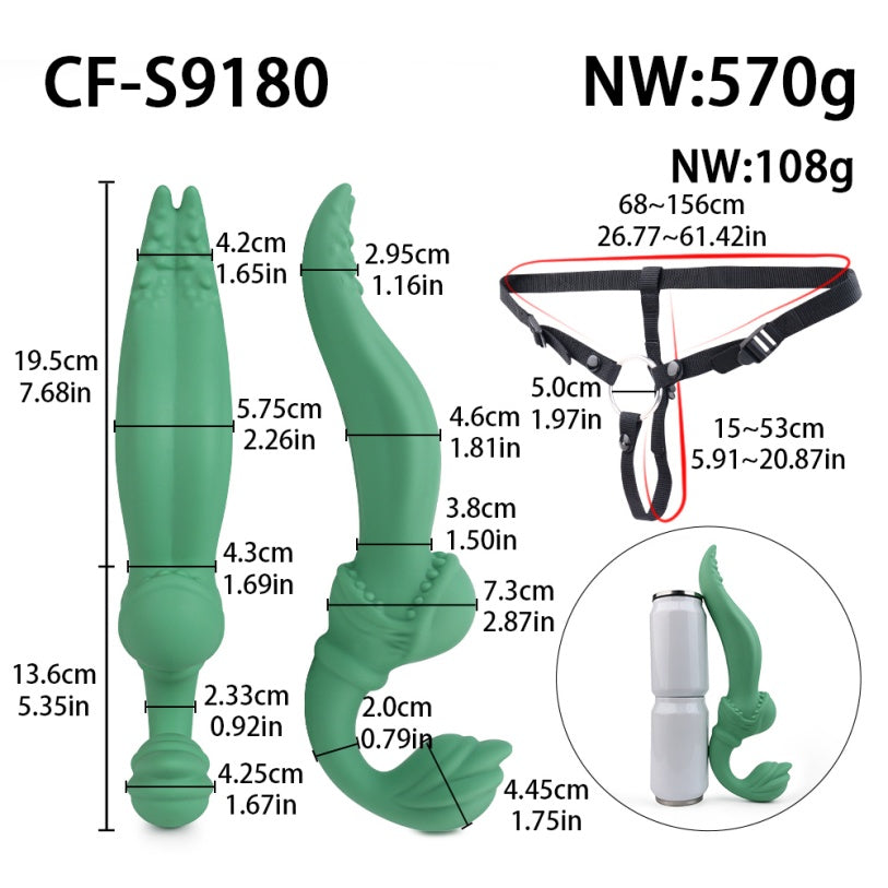 Wand Fantasy Strapless Strap-On Dildo – Dual-Head Premium Platinum Silicone | Lesbian & Couples