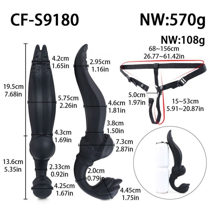 Wand Fantasy Strapless Strap-On Dildo – Dual-Head Premium Platinum Silicone | Lesbian & Couples