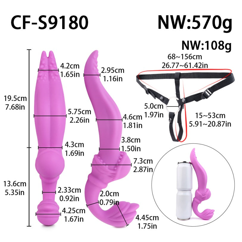 Wand Fantasy Strapless Strap-On Dildo – Dual-Head Premium Platinum Silicone | Lesbian & Couples