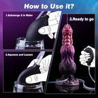 Squirting Fantasy Silicone Dragon Dildo – Vaginal Masturbation Tool with Swelling Texture and Fake Cum Injection