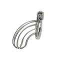 Lightweight Metal Chastity Cage – Steel Cage Front, 40–63mm Adjustable Alloy Ring, Built-in Lock