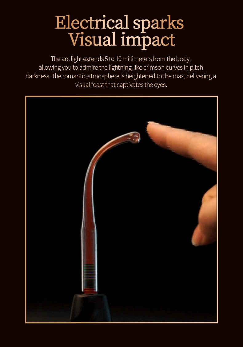 Roomfun Electric Shock Prostate Massager – 5-Level E-Stim Wand with 4 Interchangeable Heads