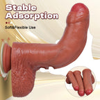 Dual-Layer Platinum Silicone Huge Dildo – Realistic G-Spot Expansion Toy | S / M / L