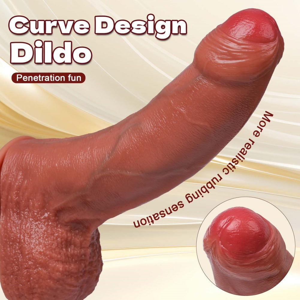 Dual-Layer Platinum Silicone Huge Dildo – Realistic G-Spot Expansion Toy | S / M / L