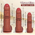 Dual-Layer Platinum Silicone Huge Dildo – Realistic G-Spot Expansion Toy | S / M / L