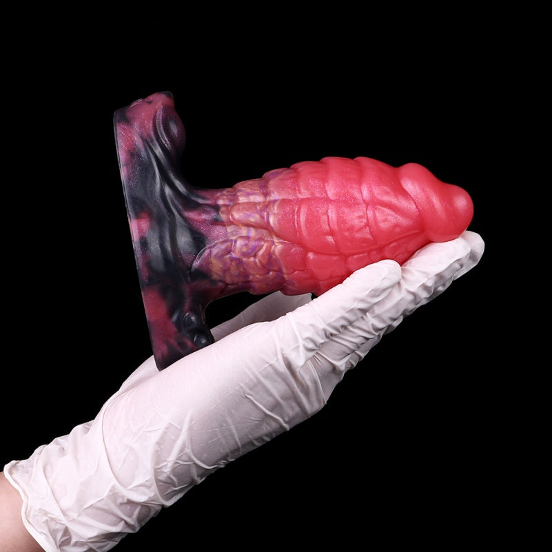 Fantasy Silkworm Cocoon Silicone Anal Plug Dildo – Deep Pressure Sex Toys with Anchor-Shaped Base
