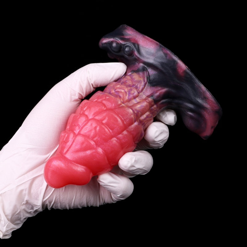 Fantasy Silkworm Cocoon Silicone Anal Plug Dildo – Deep Pressure Sex Toys with Anchor-Shaped Base