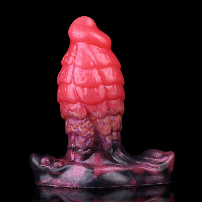 Fantasy Silkworm Cocoon Silicone Anal Plug Dildo – Deep Pressure Sex Toys with Anchor-Shaped Base