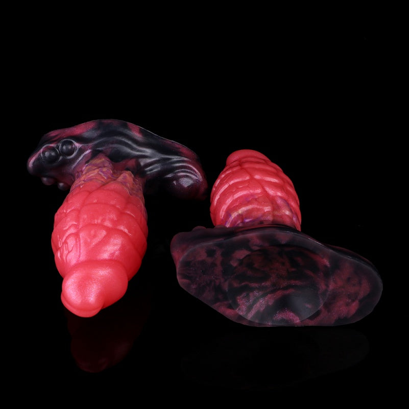 Fantasy Silkworm Cocoon Silicone Anal Plug Dildo – Deep Pressure Sex Toys with Anchor-Shaped Base