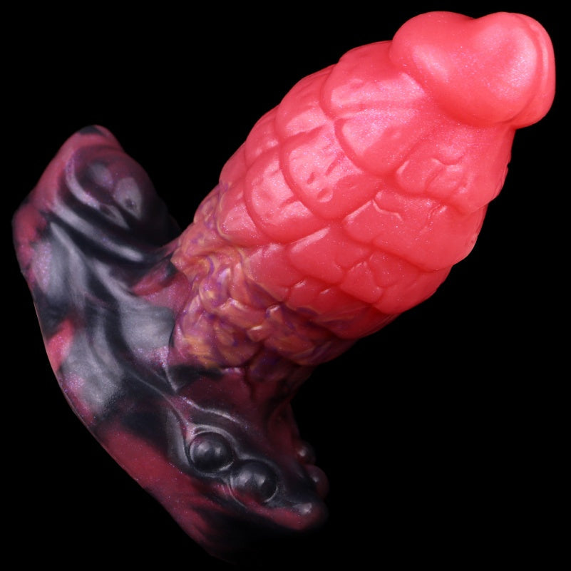 Fantasy Silkworm Cocoon Silicone Anal Plug Dildo – Deep Pressure Sex Toys with Anchor-Shaped Base