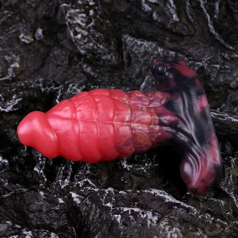 Fantasy Silkworm Cocoon Silicone Anal Plug Dildo – Deep Pressure Sex Toys with Anchor-Shaped Base