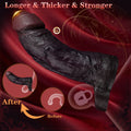 General Realistic Black Silicone Penis Extender Sleeve – Premium Girth & Length Enhancer Sex Toys for Man