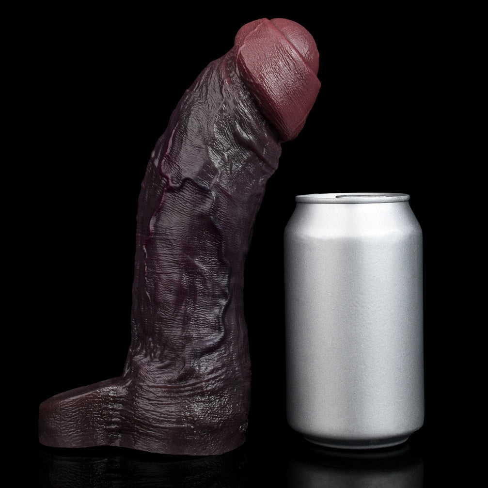 General Realistic Black Silicone Penis Extender Sleeve – Premium Girth & Length Enhancer Sex Toys for Man