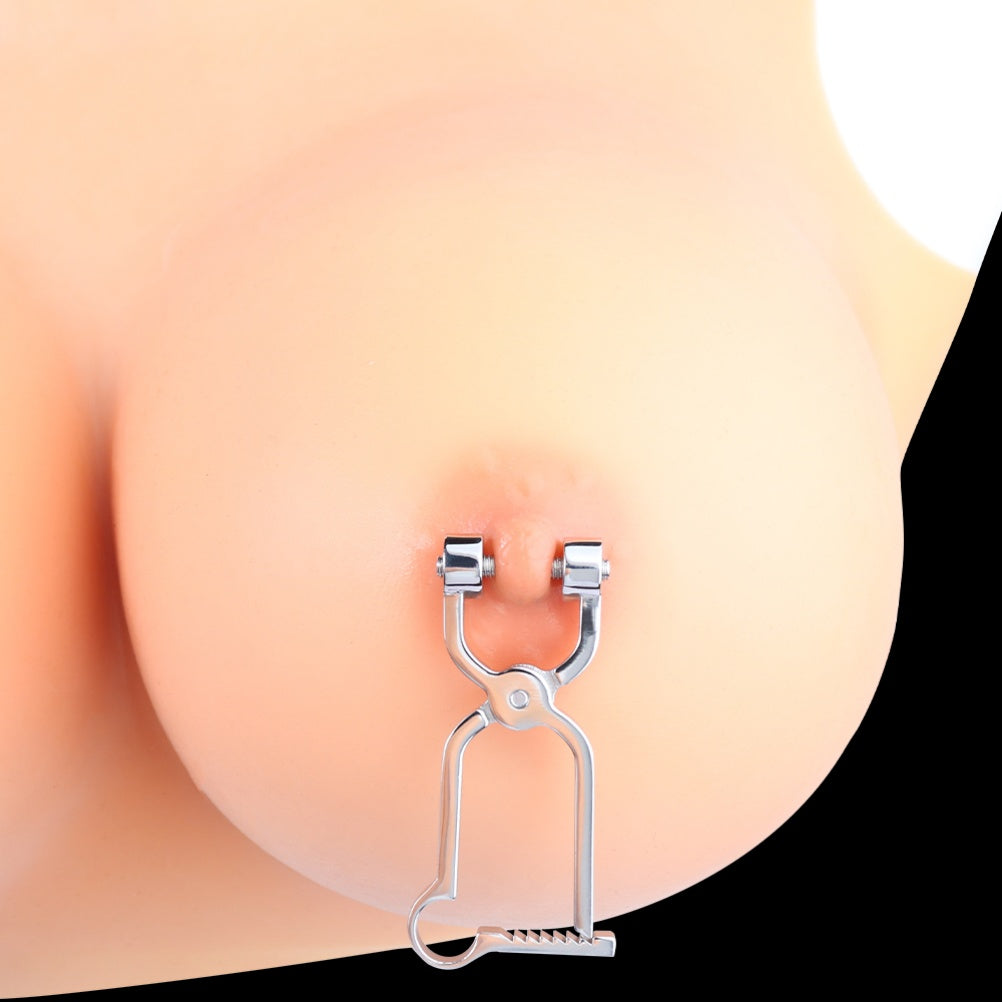 Metal Breeding Kink Nipple Clamps - Bettie Bondage BDSM Sex Toy for Dominant Restraint Play